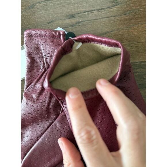 NWT Fownes Leather Gloves size 8 Vintage Sears Tag Burgundy - Picture 3 of 5